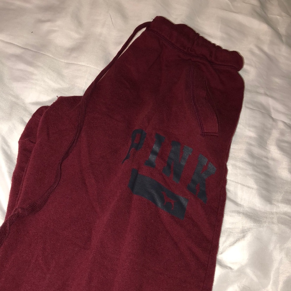 Maroon PINK sweatpants